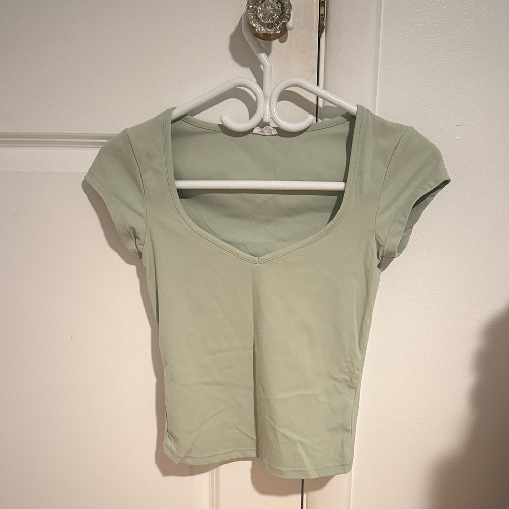 Garage Light Green Crop Top